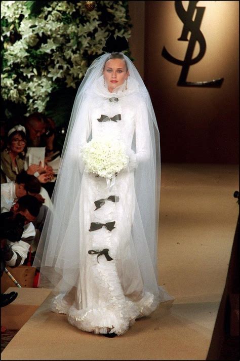 pikee gauffree ysl brautkleid|17 of Yves Saint Laurent’s most beautiful wedding dresses.